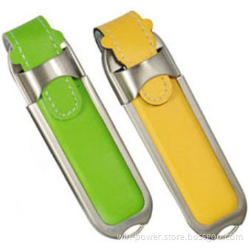 Genuine Leather Anti-Copy USB, Emboss Logo USB Flash Disk